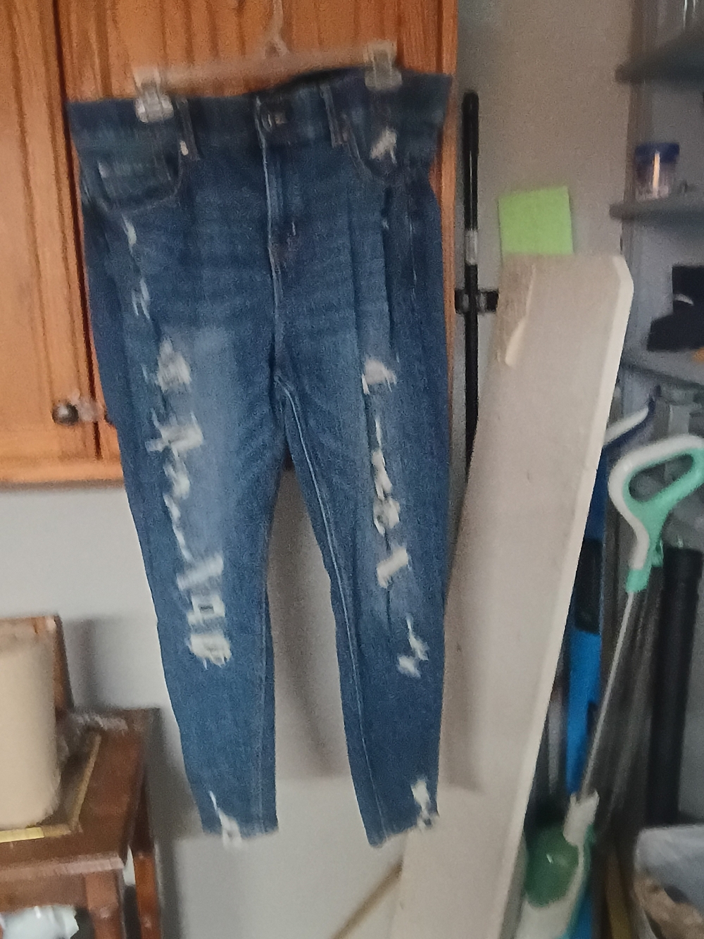 torrid Distressed Skinny Jeans in Dark Blue Wash